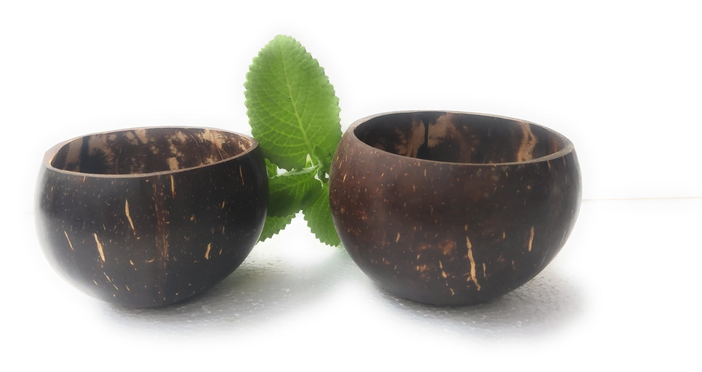 Beetroots Eco-friendly coconut shell Bowls ,Natural, Sustainable Dining server for Smoothies and Salads ( Pack of 2)