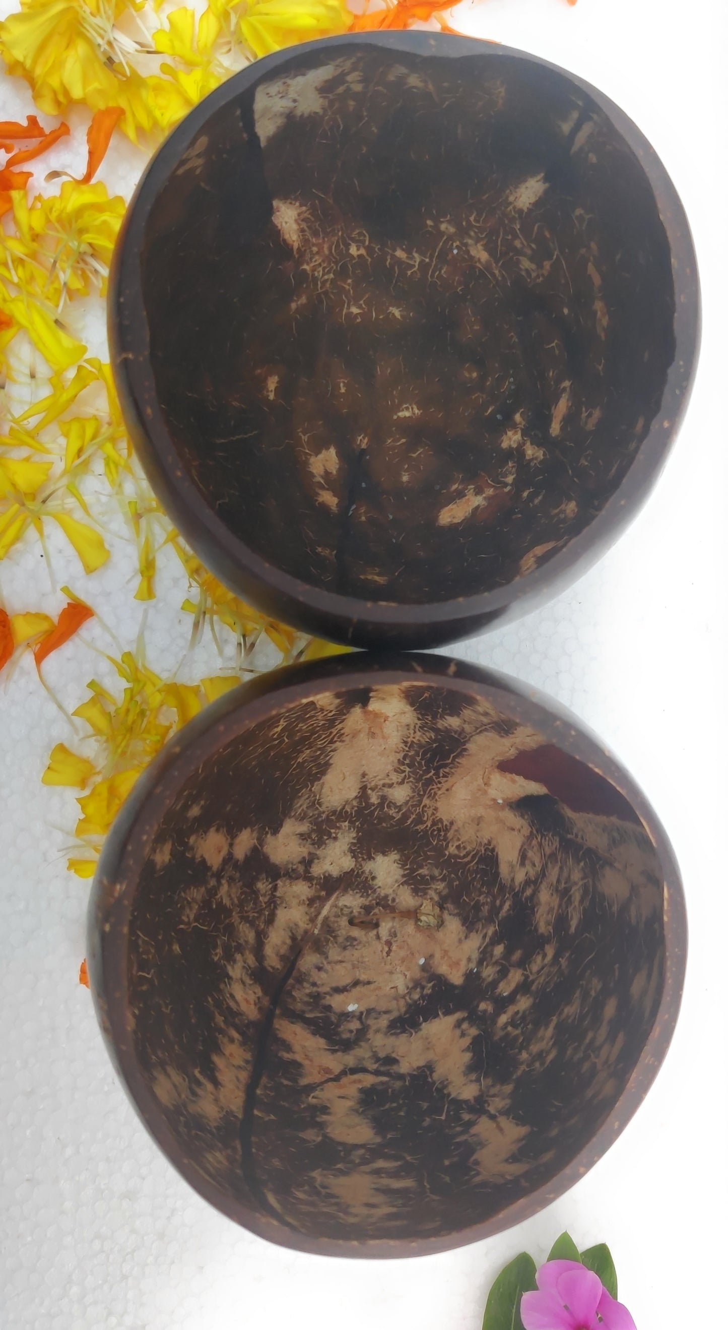 Beetroots Eco-friendly Coconut shell Bowls , Dining ware, Salad ,Smoothie bowls, Natural and Sustainable kitchen ware(pack of 2)
