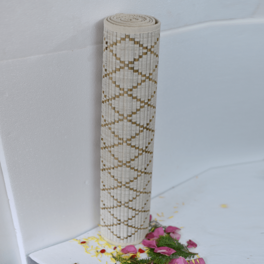 Eco Friendly Sambu Straws Diamond Yoga Mat ( Elephant Grass Mat)