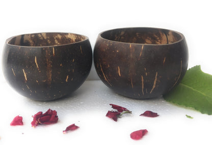 Beetroots Eco-friendly coconut shell Bowls ,Natural, Sustainable Dining server for Smoothies and Salads ( Pack of 2)