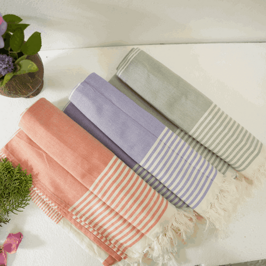 Bamboo Turkish cotton Bath Towels (3 nos)