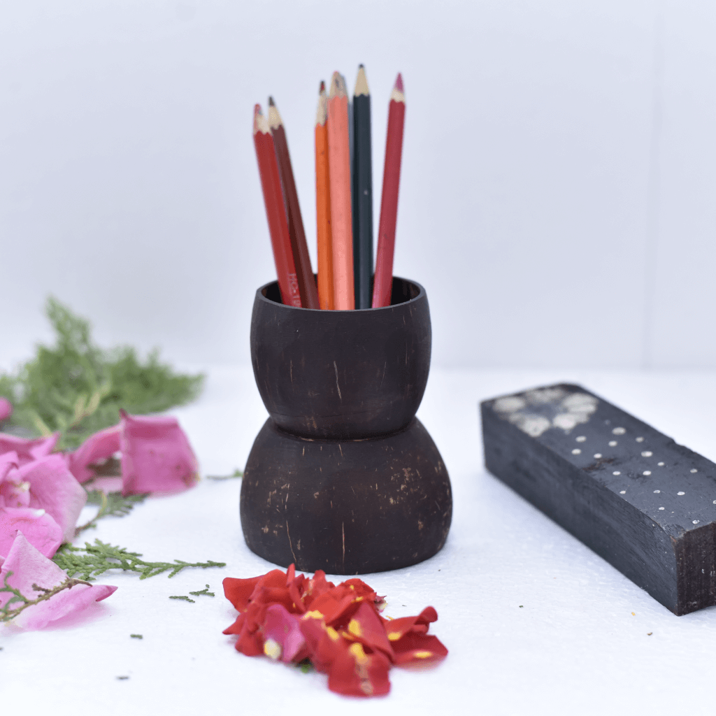 Coconut Shell Eco Friendly Pen Stand