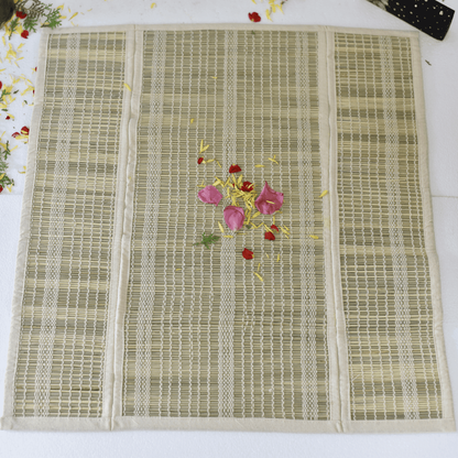 Foldable Dharbha Grass Meditation Mat (Kusha Grass Mat)