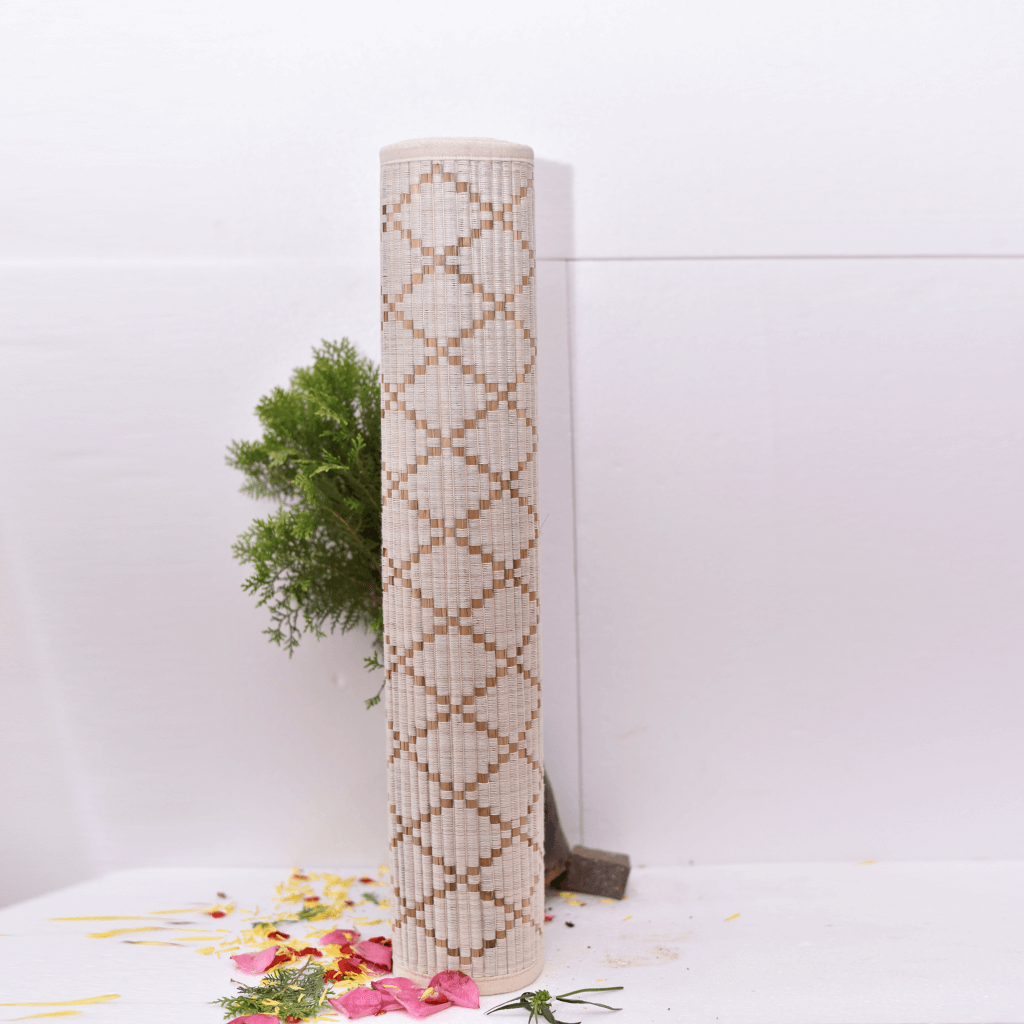 Eco Friendly Sambu Straws Diamond Yoga Mat ( Elephant Grass Mat)