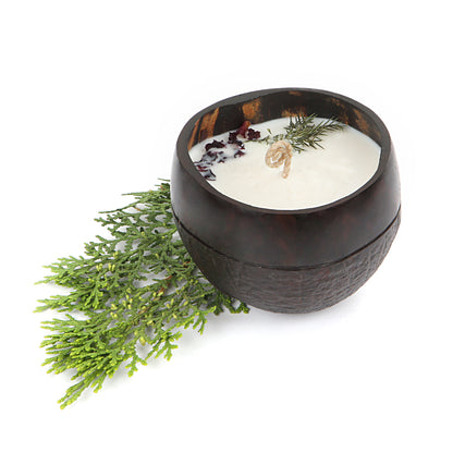 Scented soy wax candle in coconut shell bowl,350 ml plant based eco-friendly candle