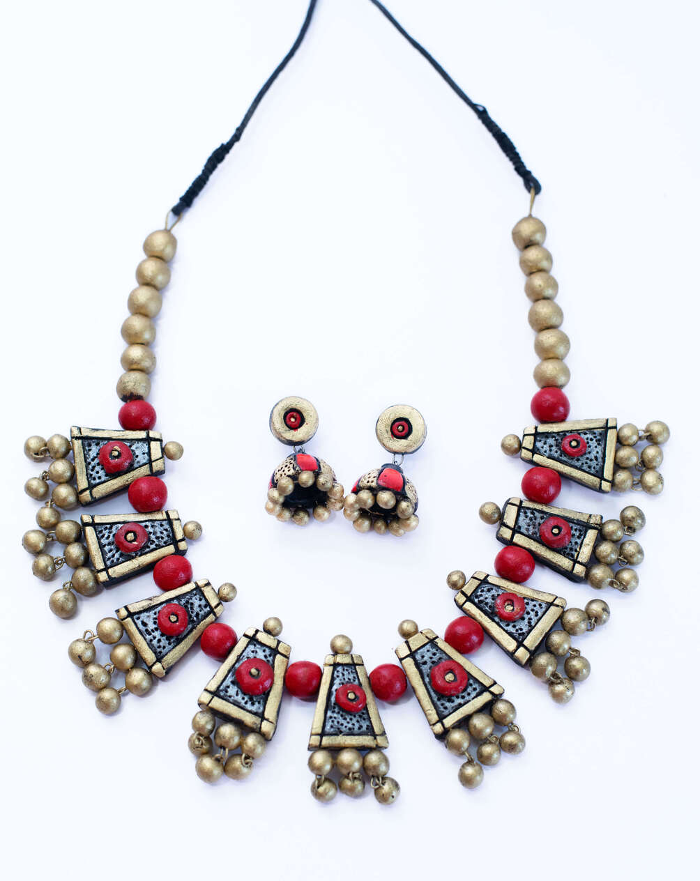 Handmade Terracotta Necklace Jewellery Set